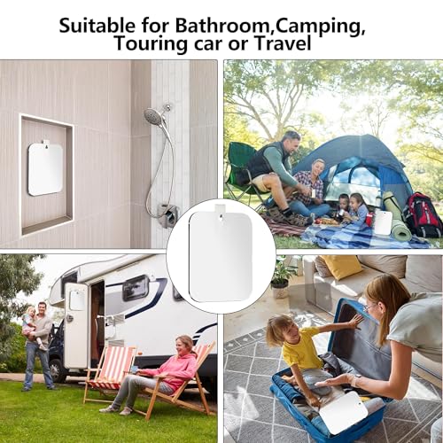 Canhard Shatterproof Fogless Shower Mirror - 8x6 Inch Handheld Wall Mirror