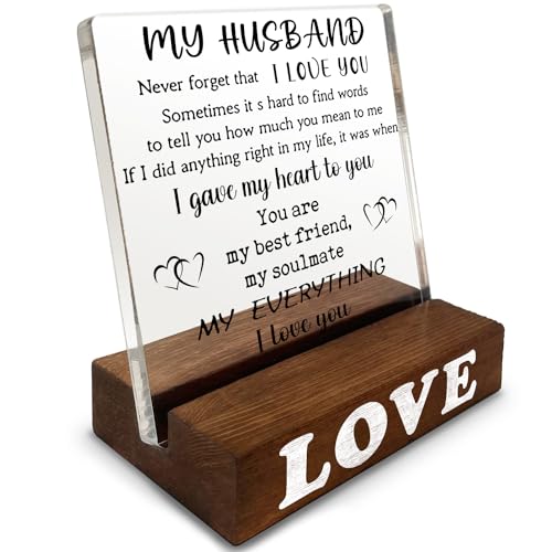 Meaningful Gifts for Husband - Acrylic Desk Decor Sign