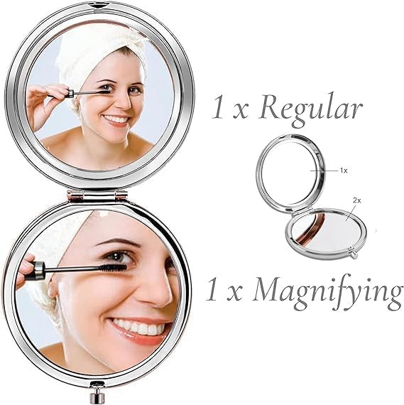 KGKAIMIZL Niece Makeup Compact Mirror Silver Gift for Niece - Variation 3