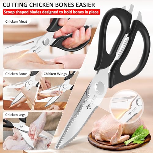 MAD SHARK All-Purpose Kitchen Shears with Comfort Grip