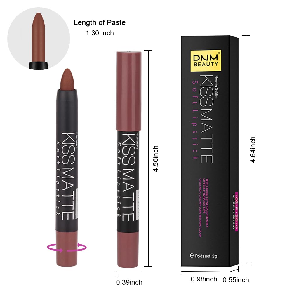 Matte Lipstick - Long-Lasting Velvet Lip Crayon with Waterproof Formula | Smooth Lightweight Lip Color, 08