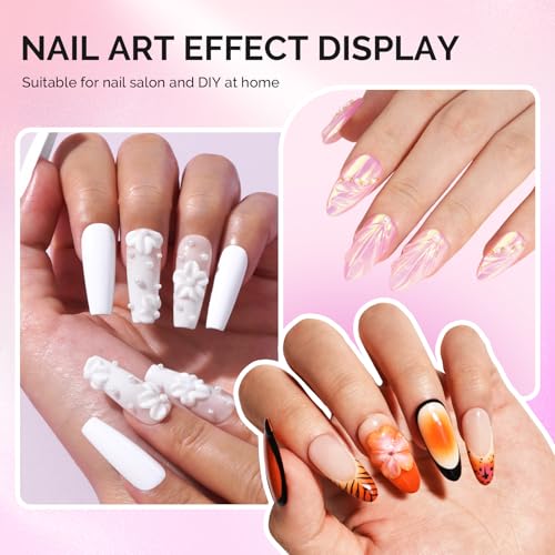 MelodySusie 5-Piece Nail Art Sculpture Pen Set - Dual Tipped Brushes for DIY Nail Design