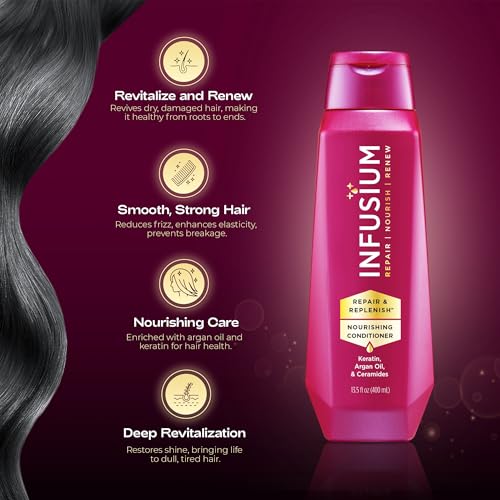 Infusium Moisturize & Replenish Conditioner, 13.5 Fl Oz (Pack of 2)