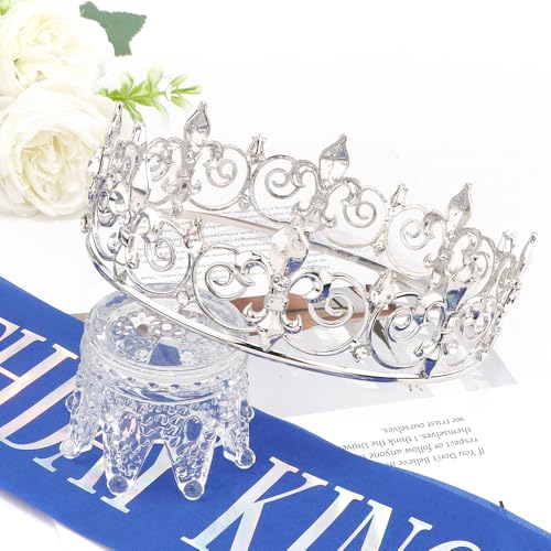 Birthday King Crown and Sash Set for Men - Party Decoration