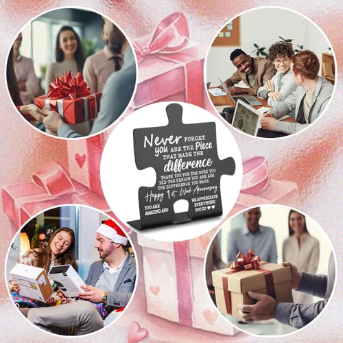 1st Work Anniversary Plaque - Appreciation Gift for Employee