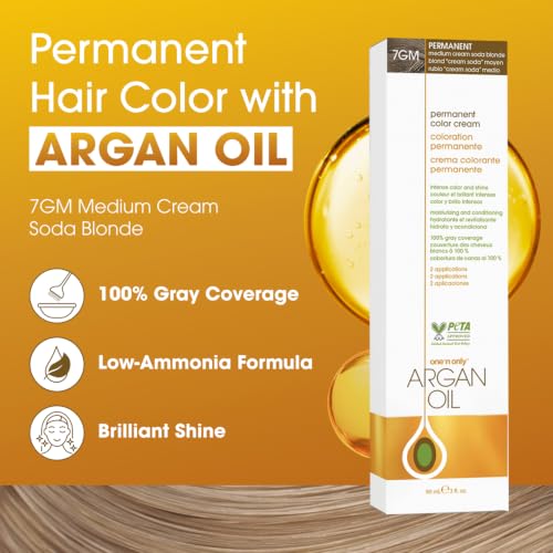 One 'N Only Permanent Hair Color Cream Soda Blonde 3 oz (7 g) Argan Oil