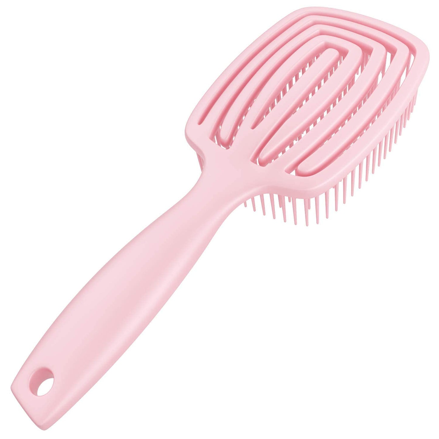 Crave Naturals Detangling Brush for Thick Hair - Flexible Paddle Brush | Comfort Grip, Pink