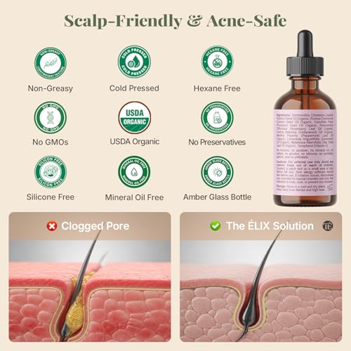 Organic Rosemary Oil for Hair Growth - 4oz Nourishing Formula