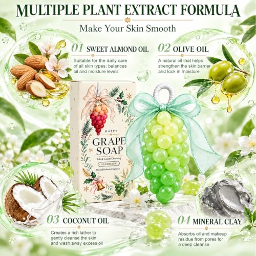 YOTEBLE Green Grape Soap on a Rope with Jasmine Fragrance - Pack of 25