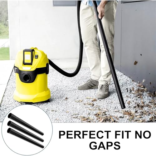 3-Piece Vacuum Extension Wands for Shop Vac - 15" Plastic Tubes