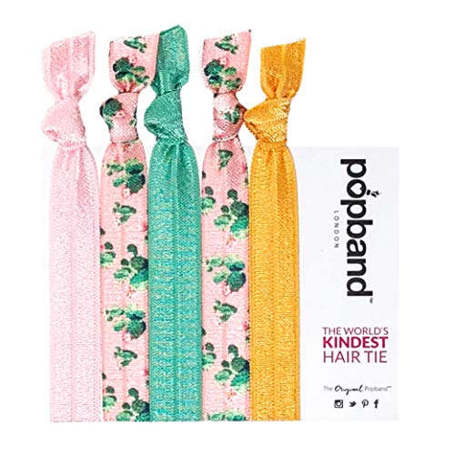 POPBAND Arizona Elastic Hair Ties 5 Pack - Durable Colorful Hair Bands for Men & Women