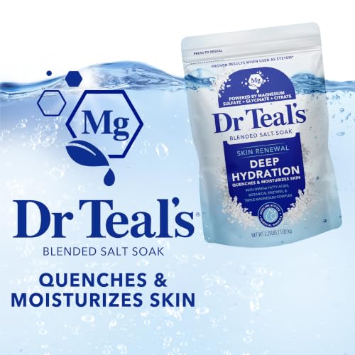 Dr Teal’s Deep Hydration Salt & Foaming Bath Set - Skin Renewal & Moisturizing