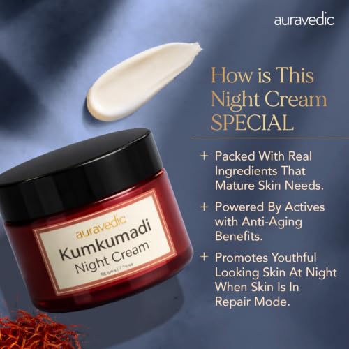 Auravedic Kumkumadi Night Cream with Retinol for Radiant & Smooth Skin