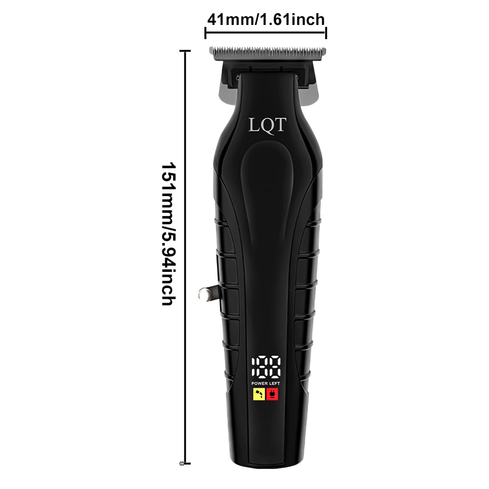 LQT 902 Professional Hair Trimmer for Men Cordless Beard and Mustache Trimmer Rechargeable Electric T Liners Clippers with Led Display and Luxury Gifts Box to Son Husband Father Men Gift