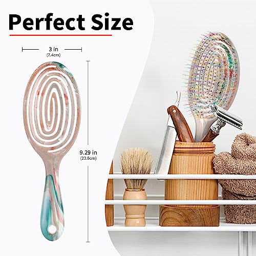 BLUSHMARKS Detangling Hair Brush for All Hair Types - Vented Nylon Bristles