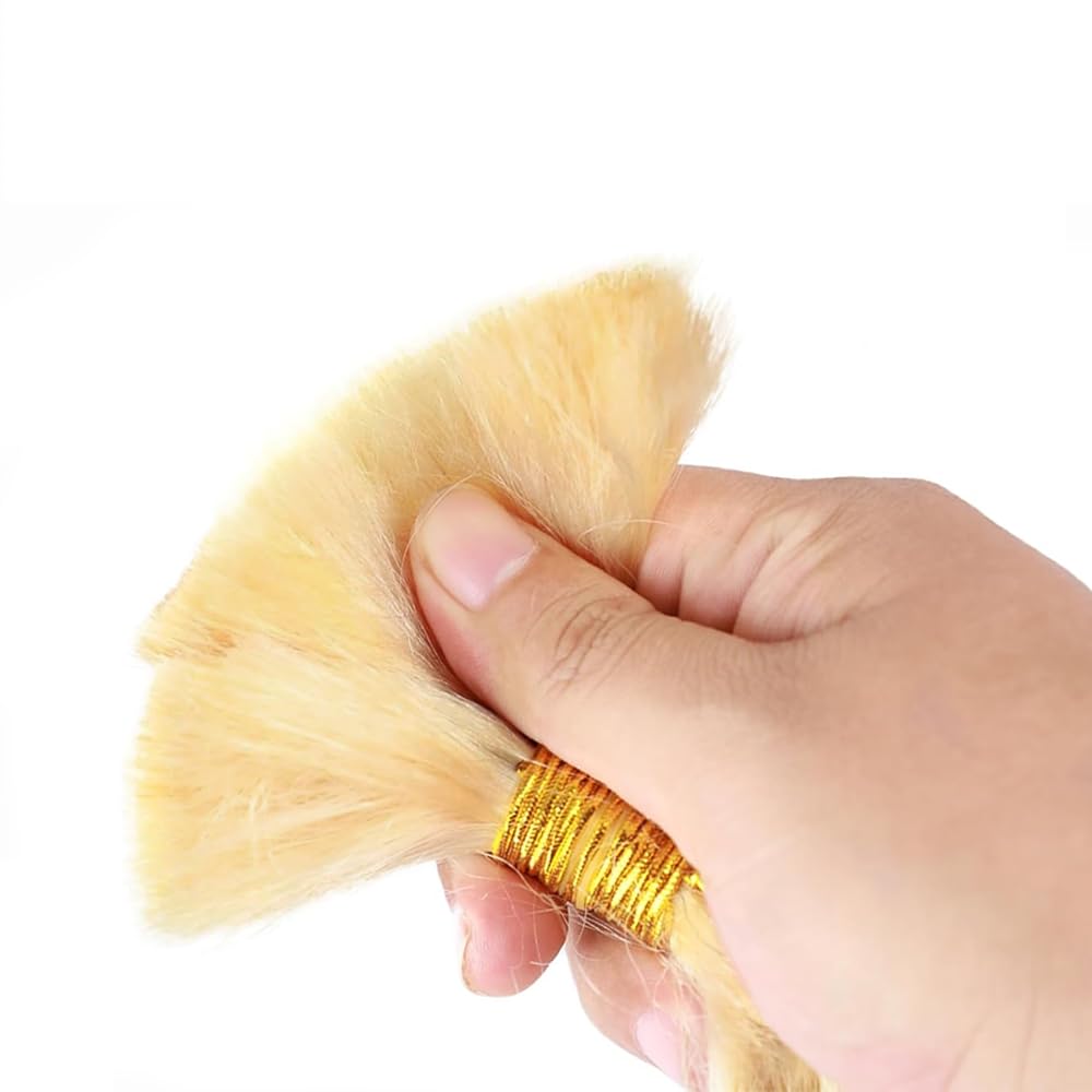 613 Boho Human Hair Braiding 27 613 Blonde Boho Human Hair Braiding Blonde Braids Deep Wave Knotless Bulk 27/613 Braids 12 12 12 Inch