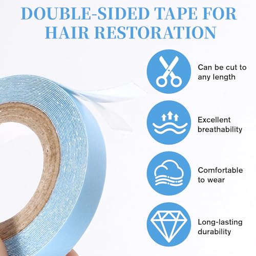 Bruislard Hair Extension Tape - 2 Rolls, 9.84ft Double-Sided Adhesive