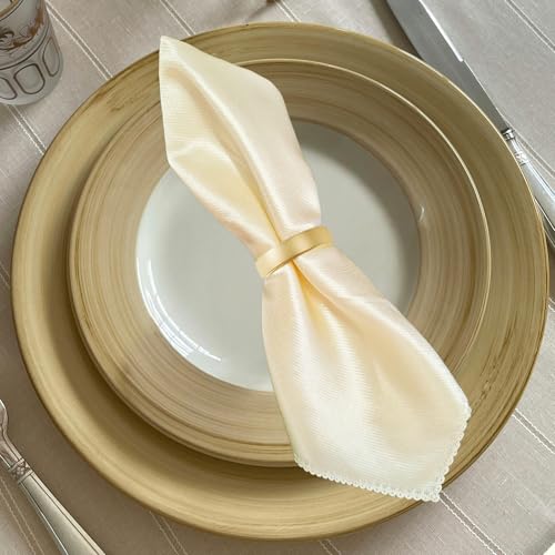 20 Pcs Gold Metal Napkin Rings - Elegant Half-Circle Design