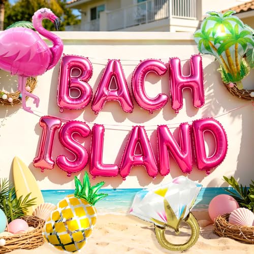 Bach Island Balloon Banner Set - Flamingo & Pineapple Decor for Bachelorette Parties