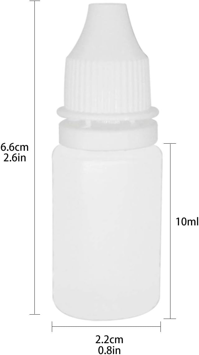 10 Pack 10ml Plastic Eye Liquid Dropper Bottles - Perfect for Essential Oils & DIY Projects