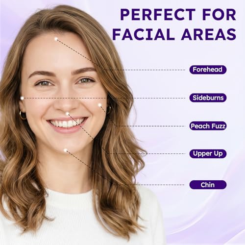 Hair Removal Cream, Facial Hair Removal Cream for Women with Soothing Cream,Facial Hair Remover for Sensitive Skin, Face Hair Remover for Upper Lip, Peach Fuzz, Chin & Sideburns