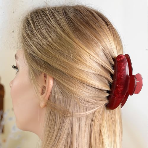 8 Pcs Large Acrylic Hair Claw Clips, 3.94 Inch Non-Slip Jaw Clamps