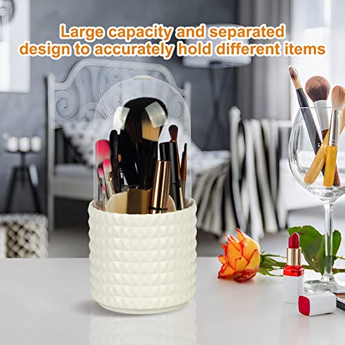360° Rotating Makeup Brush & Pen Organizer - Multi-Functional Desktop Storage