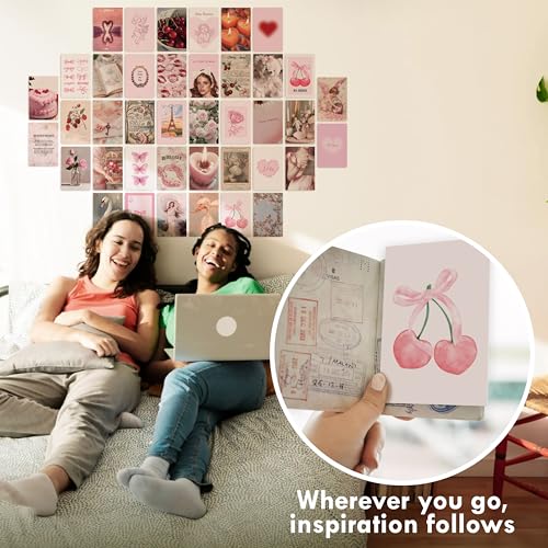 Pink Coquette Wall Collage Kit - 40 Cute Aesthetic Posters
