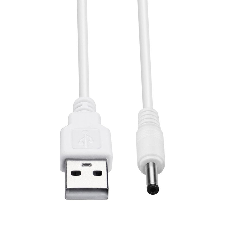 Charger Cord Replacement for Flawless Pedi Electronic Pedicure Tool - USB to DC Barrel Cable 5 ft 2-Pack