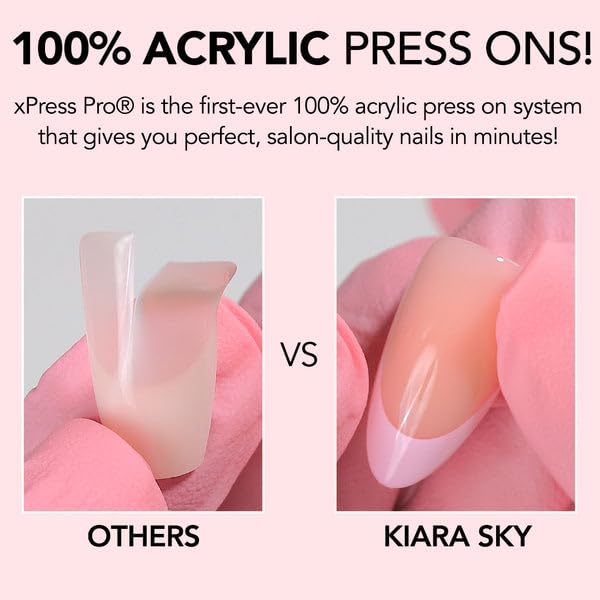 Kiara Sky Blackout Coffin Press-On Nails - Instant Acrylic Medium Length