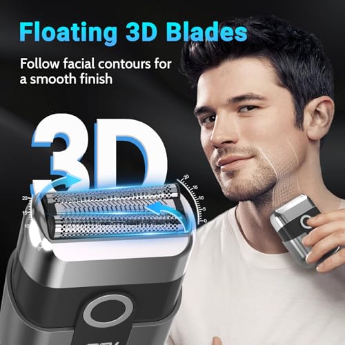 LYRSLF Portable Electric Foil Shaver for Men, Wet & Dry 3-Blade Razor