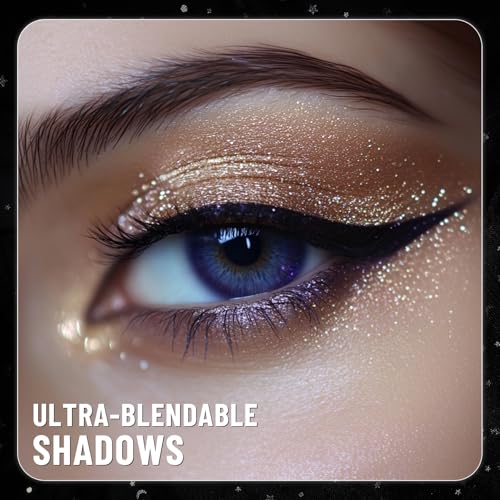 UCANBE 16-Shade Baked Eyeshadow Palette – Matte, Satin & Glitter Neutrals