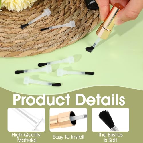 25 Disposable Nail Polish Brushes Kit with Handle - Soft Bristles