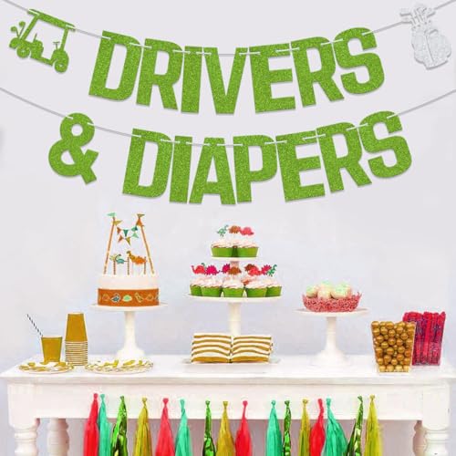Golf Themed Drivers & Diapers Banner for Baby Shower Decor