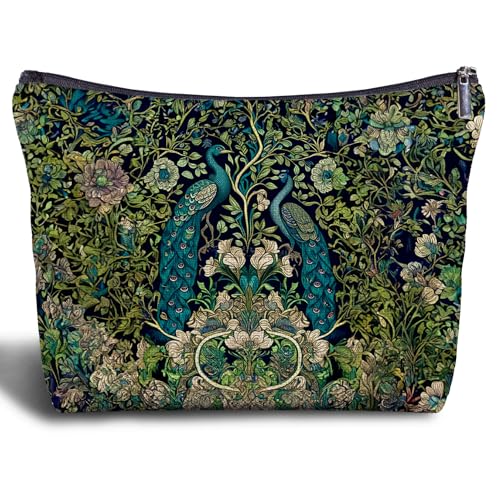 Zomhix Peacock Goth Makeup Bag Small Cosmetic Storage for Women - Variation Goth-07