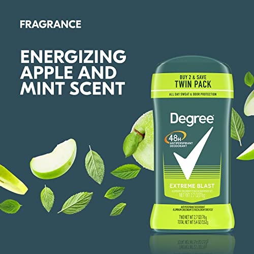 Degree Men Extreme Blast Antiperspirant Deodorant - 48-Hour Freshness, 2.7 oz (Pack of 4)