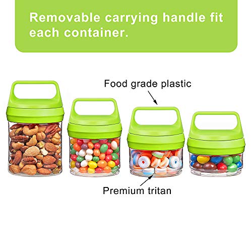 SELEWARE Stackable Snack Containers – 4-Piece BPA-Free Storage Set