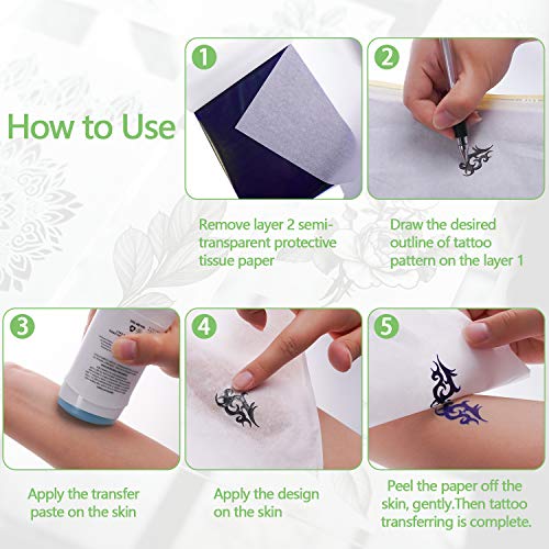WeLiu Tattoo Transfer Paper 35 Sheets A4 for Tattooing & Tracing