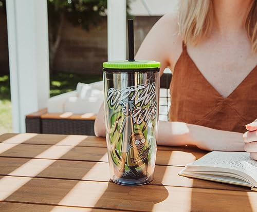 Rick and Morty Portal Boyz Travel Tumbler with Reusable Straw - 20 Oz