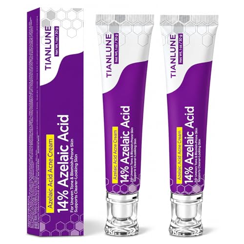 Azelaic Acid Face Cream 14% - 2PCS, 1 Oz Each for Uneven Skin