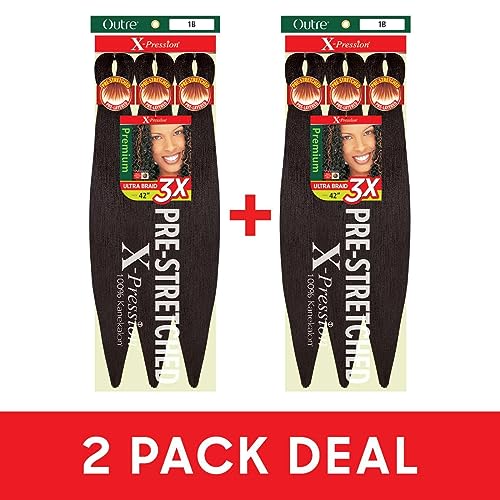 Outre X-Pression Pre-Stretched Braid 42" Hair Extensions - 2 Pack