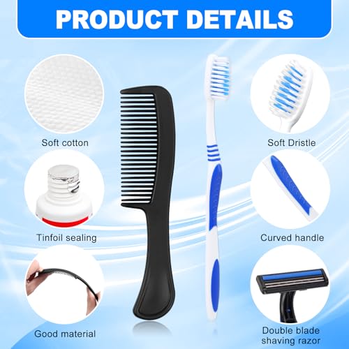 Basic Toiletry Kits - Individually Packed Personal Hygiene Care Package (5 Pack)