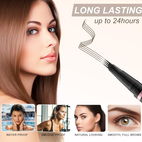 LAVONE Waterproof Eyebrow Pen Kit - 4-in-1 Brow Makeup Set