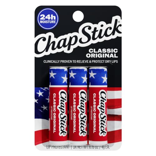 ChapStick Classic Original Lip Balm 3-Pack | Moisturizing & Protecting