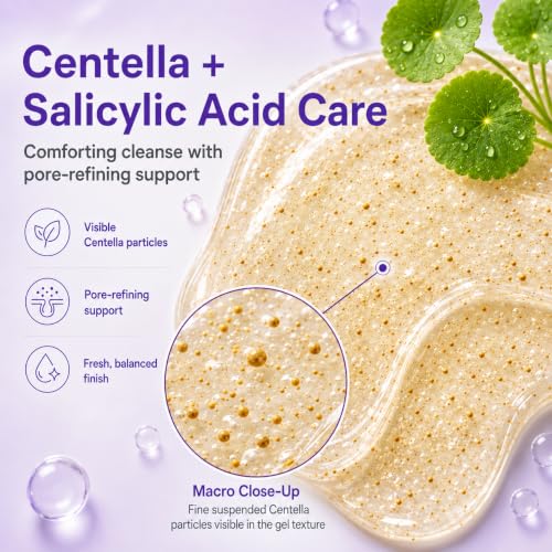 HALOMY Korean Salicylic Acid Face Wash with PHA, Centella & Hyaluronic Acid