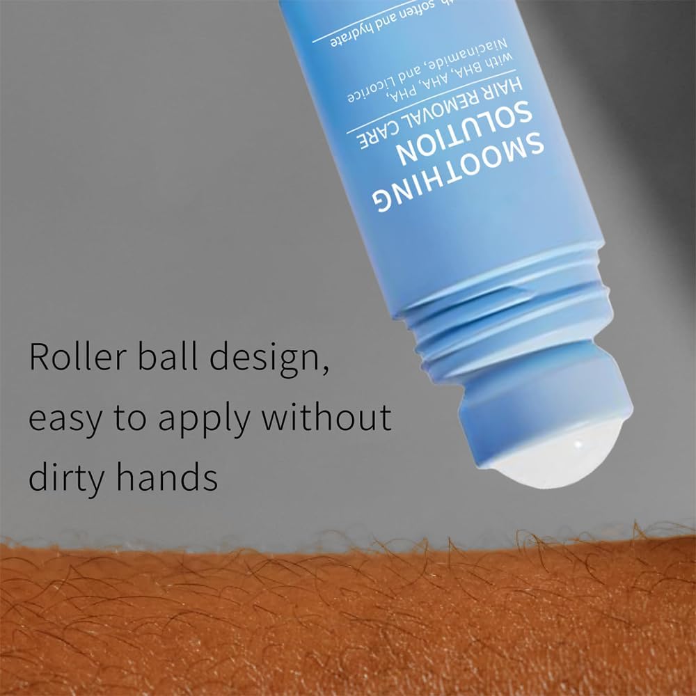 LINEDSON Ingrown Hair Treatment Smoothing Solution Ingrown Hair Serum Underarm Soothing Roller Long-Lasting Moisturizing After Shaving for Women and Men