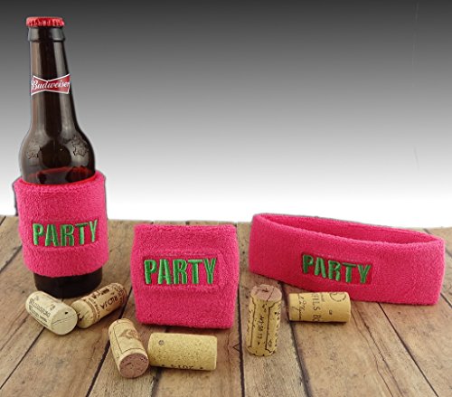 Funny Guy Mugs Party Rage Unisex Sweatband Set 3-Pack Headband & Wristbands