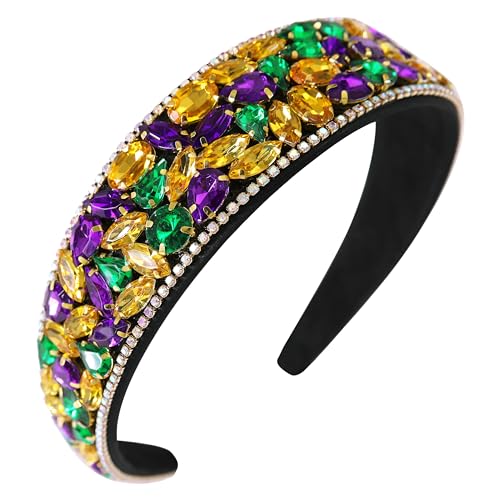 Colorful Rhinestone Padded Headband - Sparkly Crystal Hair Accessory