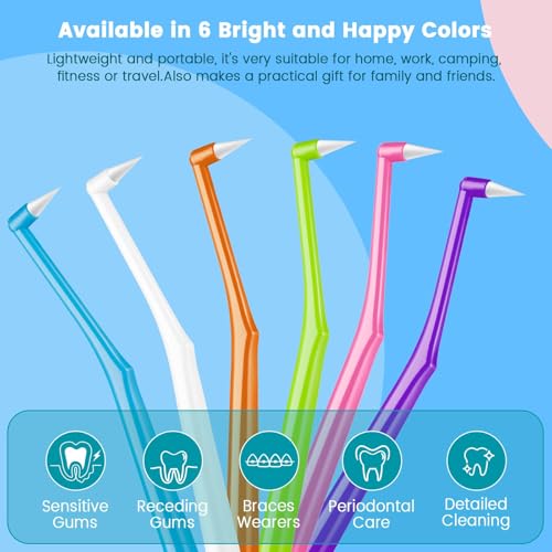 6-Pack Rubber Tip Gum Stimulators for Oral Care | Gentle Gum Massager