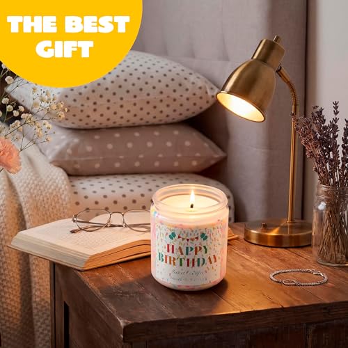 Joyin Vanilla Buttercream Scented Birthday Candle - 7oz Soy Candle Gift
